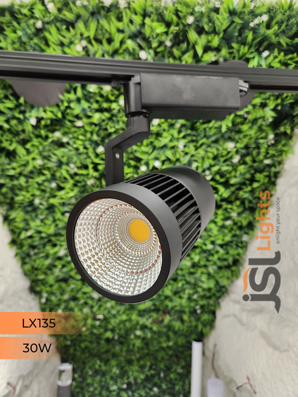 LX 135 30W LED Track Light Spotlight Black Body Track Lighting Non Magnetic