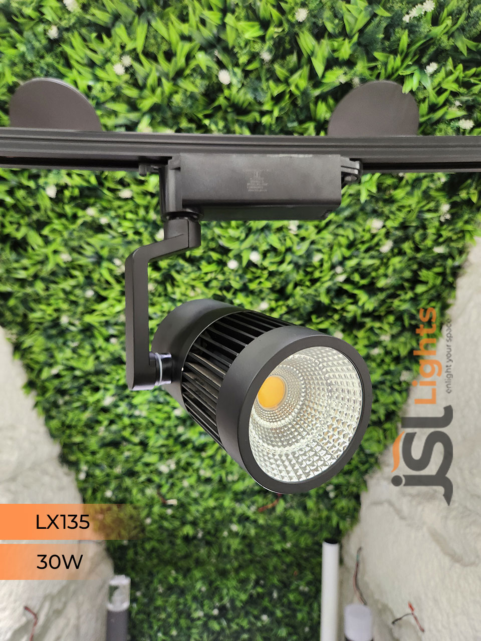 LX 135 30W LED Track Light Spotlight Black Body Track Lighting Non Magnetic