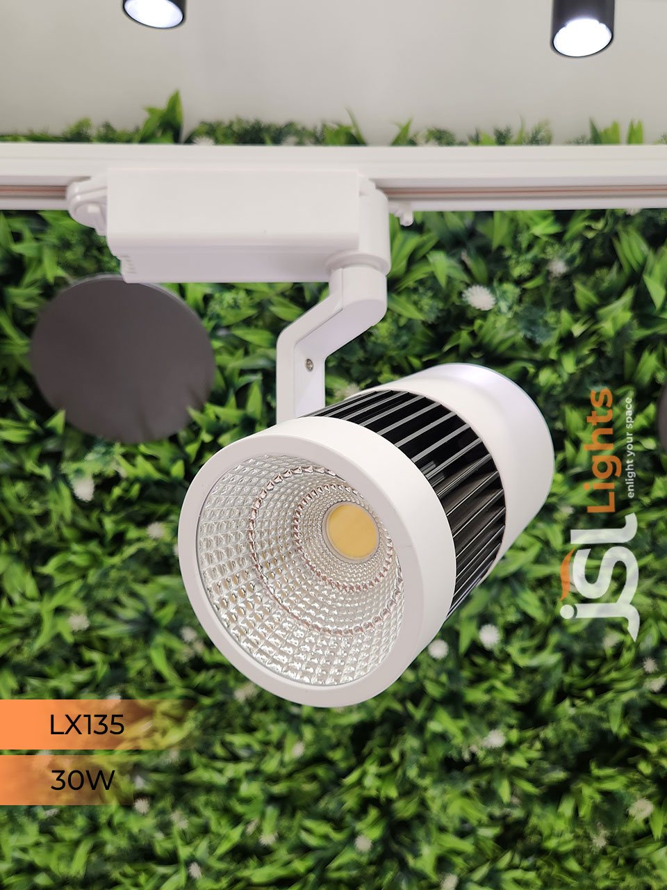 LX 135 30W LED Track Light Spotlight White Body Track Lighting Non Magnetic