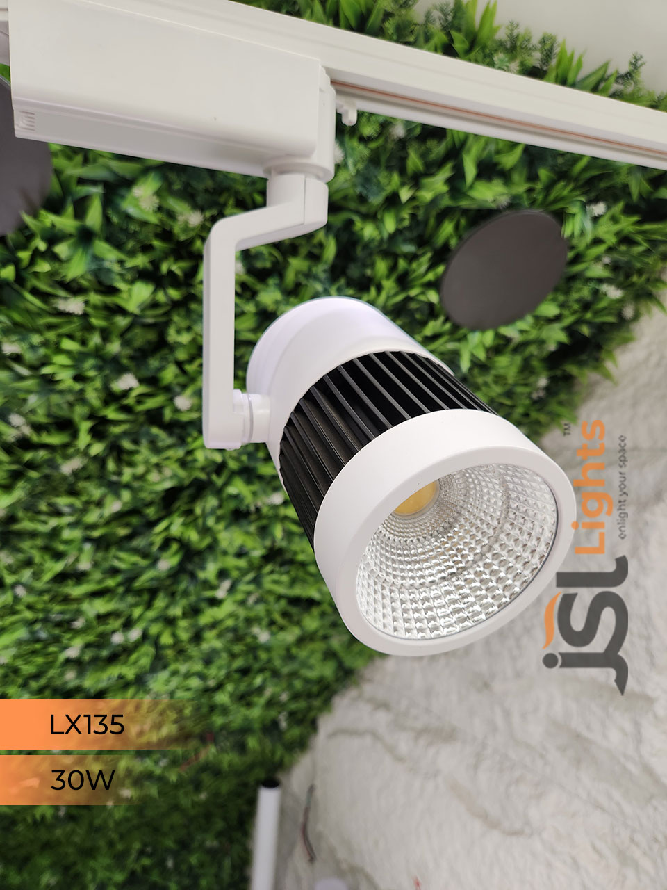 LX 135 30W LED Track Light Spotlight White Body Track Lighting Non Magnetic