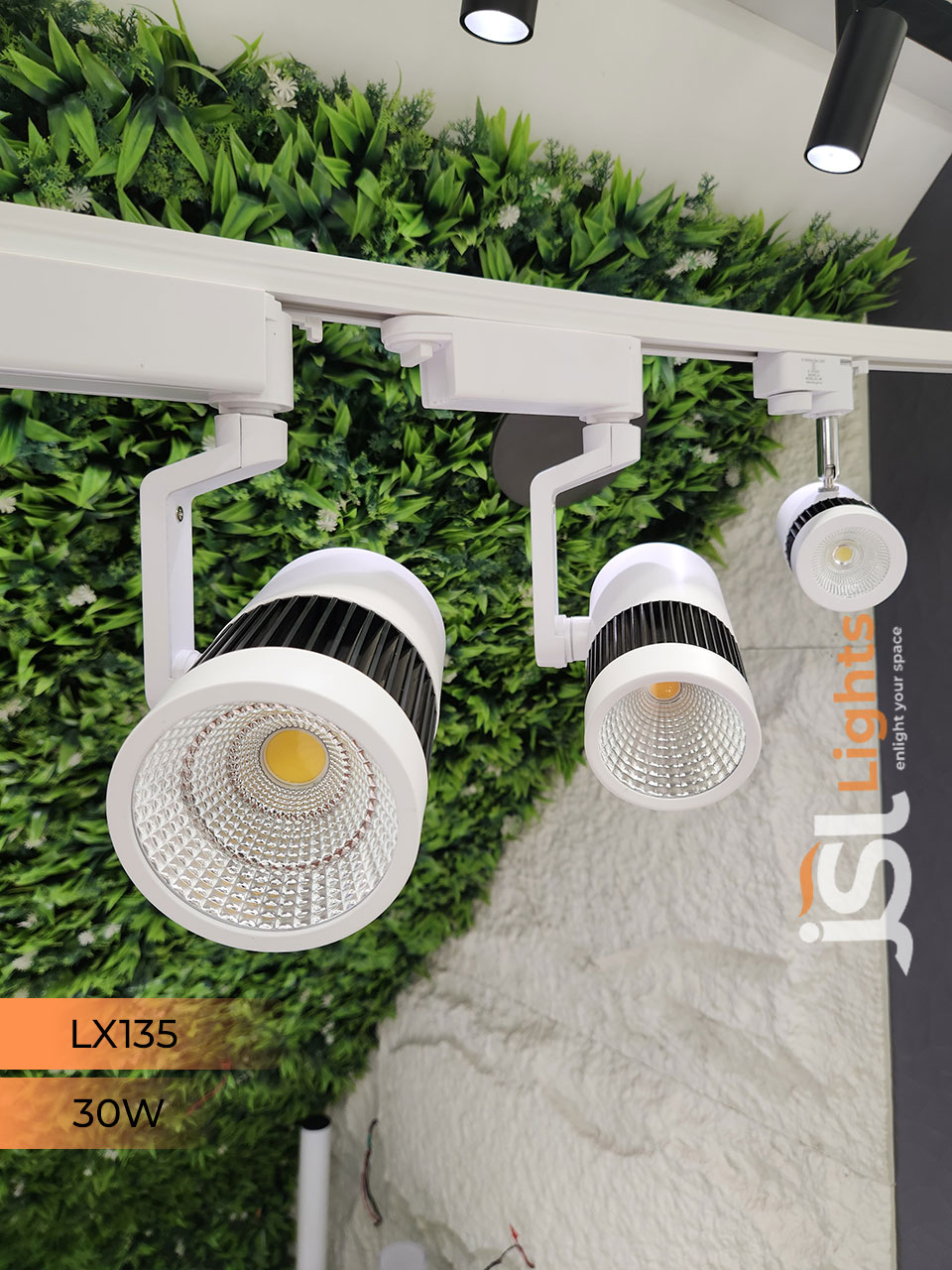 LX 135 30W LED Track Light Spotlight White Body Track Lighting Non Magnetic