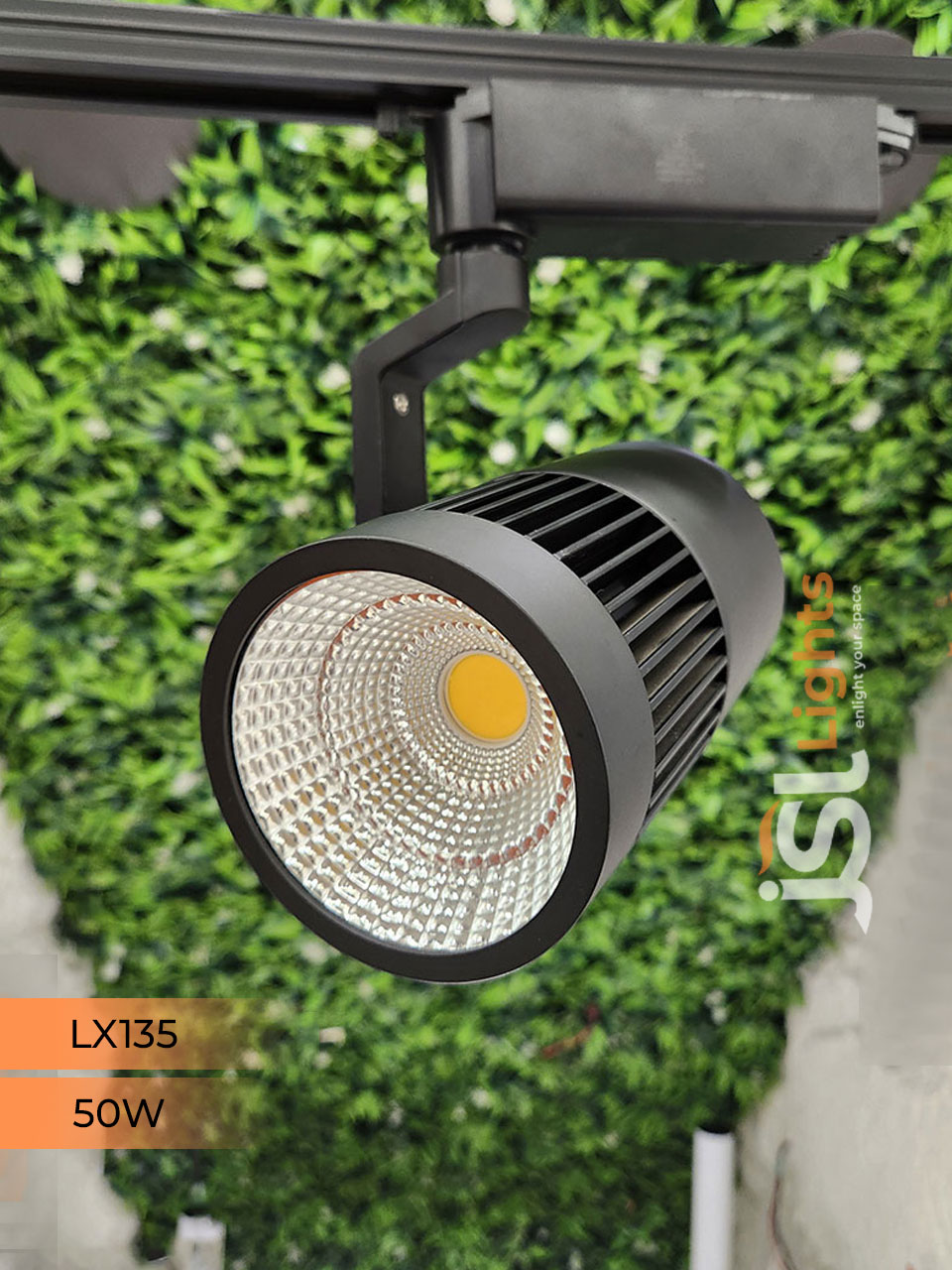 LX 135 50W LED Track Light Spotlight Black Body Track Lighting Non Magnetic