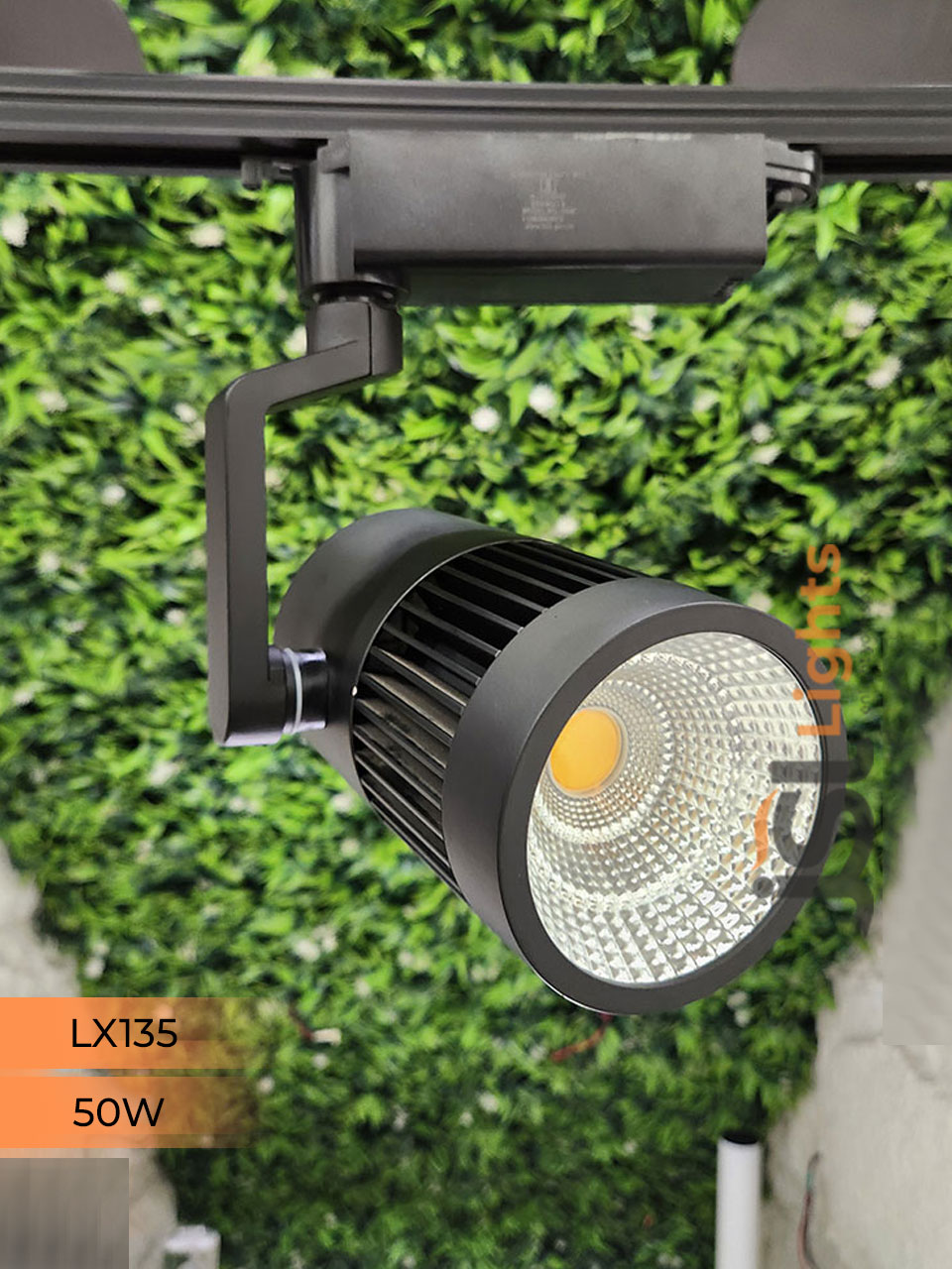 LX 135 50W LED Track Light Spotlight Black Body Track Lighting Non Magnetic