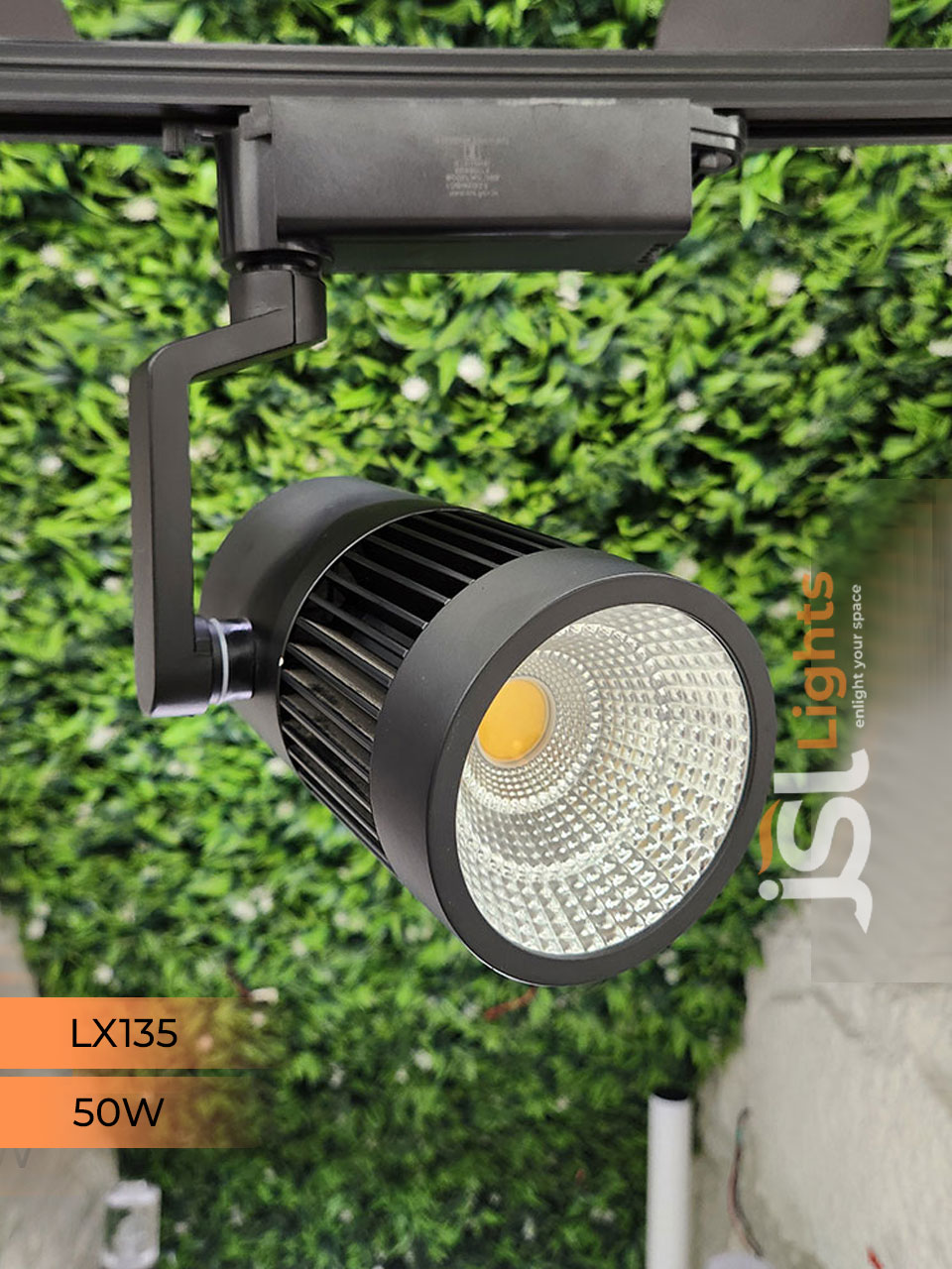 LX 135 50W LED Track Light Spotlight Black Body Track Lighting Non Magnetic