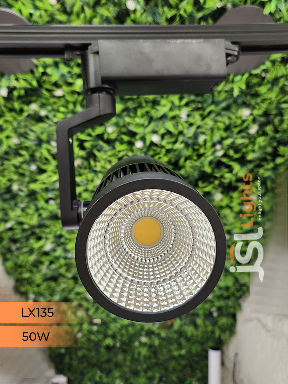 LX 135 50W LED Track Light Spotlight Black Body Track Lighting Non Magnetic