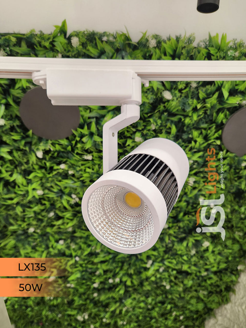 LX 135 50W LED Track Light Spotlight White Body Track Lighting Non Magnetic