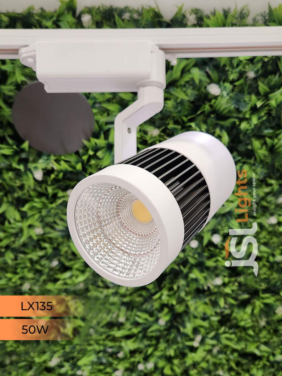 LX 135 50W LED Track Light Spotlight White Body Track Lighting Non Magnetic