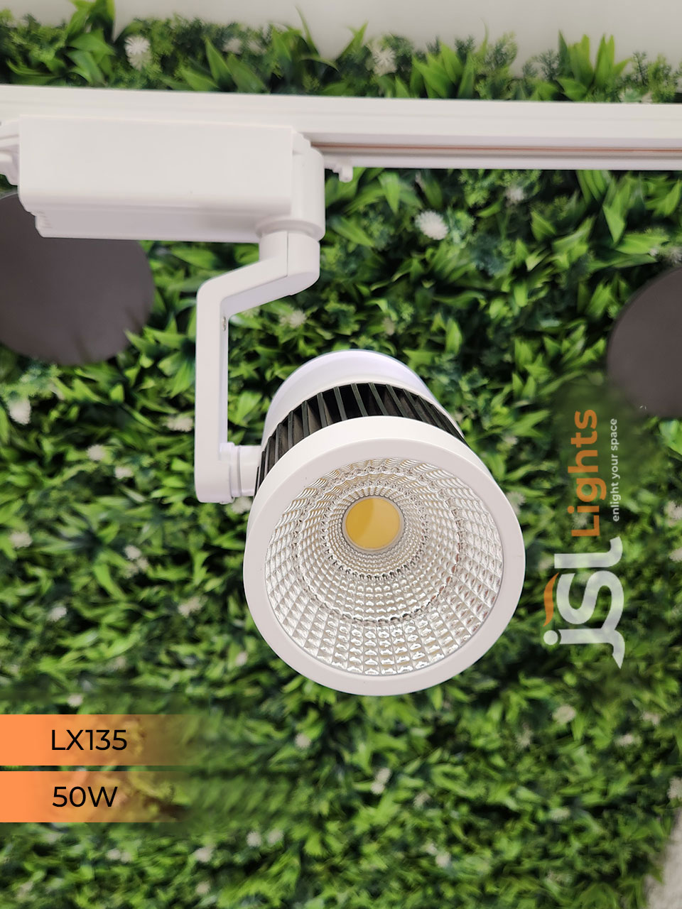 LX 135 50W LED Track Light Spotlight White Body Track Lighting Non Magnetic