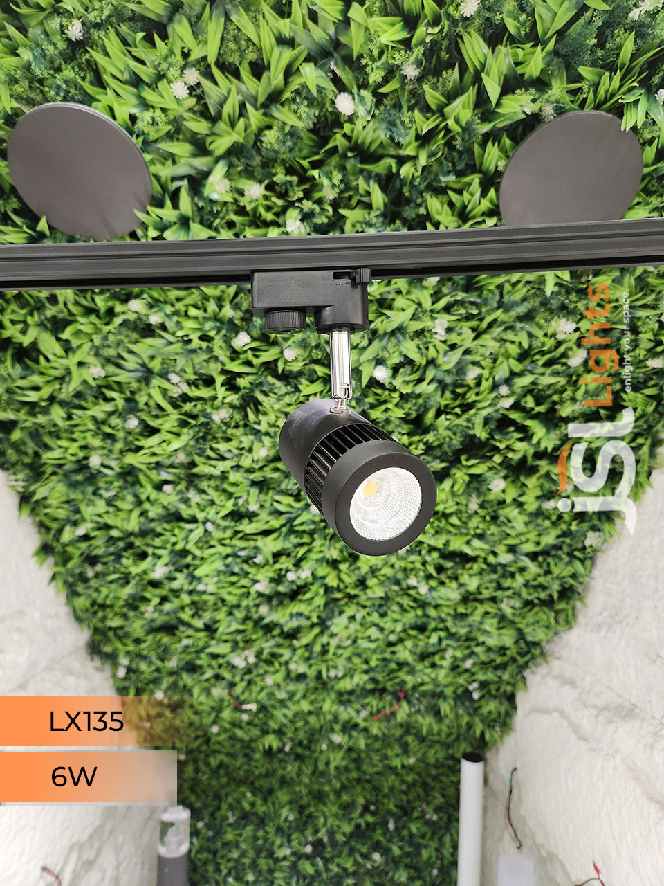 LX 135 6W LED Track Light Spotlight Black Body Track Lighting Non Magnetic
