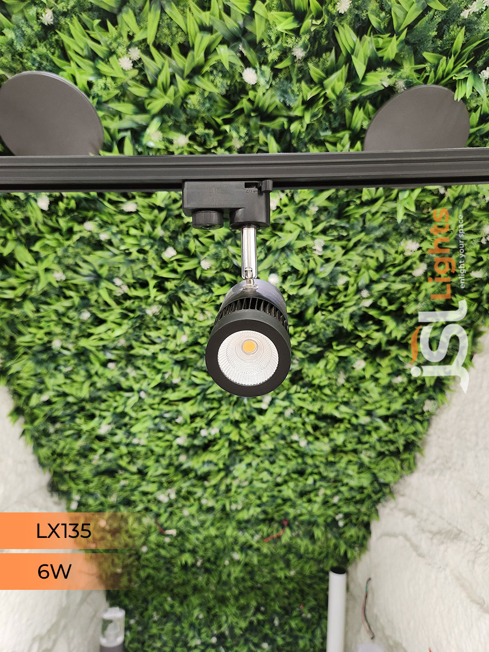 LX 135 6W LED Track Light Spotlight Black Body Track Lighting Non Magnetic