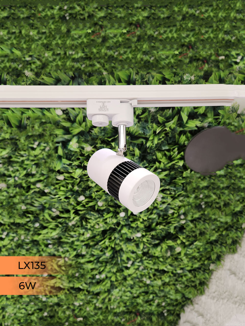 LX 135 6W LED Track Light Spotlight White Body Track Lighting Non Magnetic