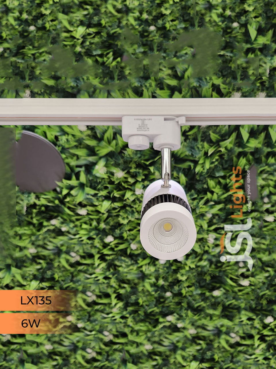 LX 135 6W LED Track Light Spotlight White Body Track Lighting Non Magnetic