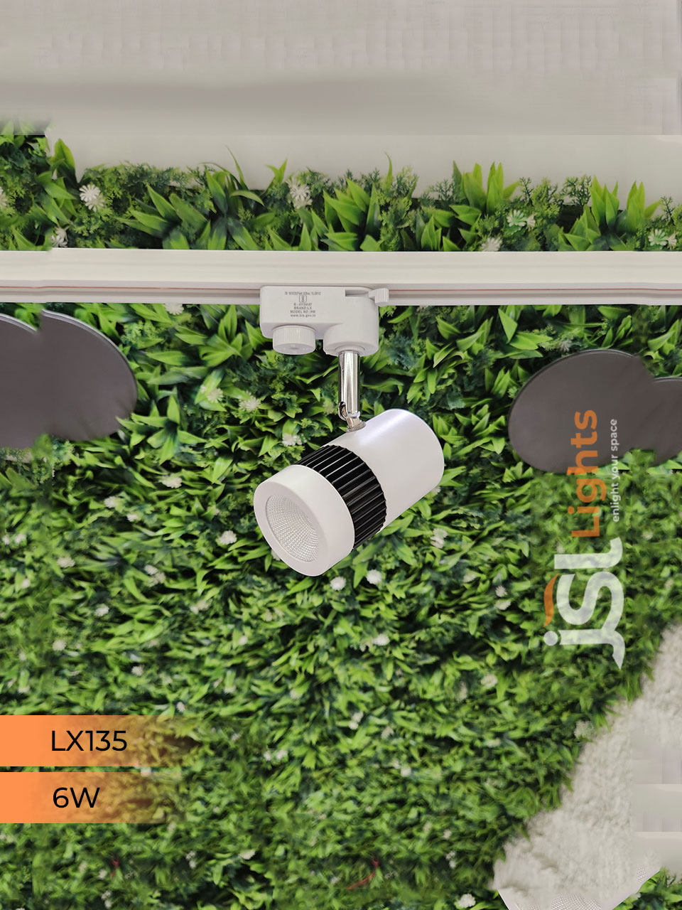 LX 135 6W LED Track Light Spotlight White Body Track Lighting Non Magnetic