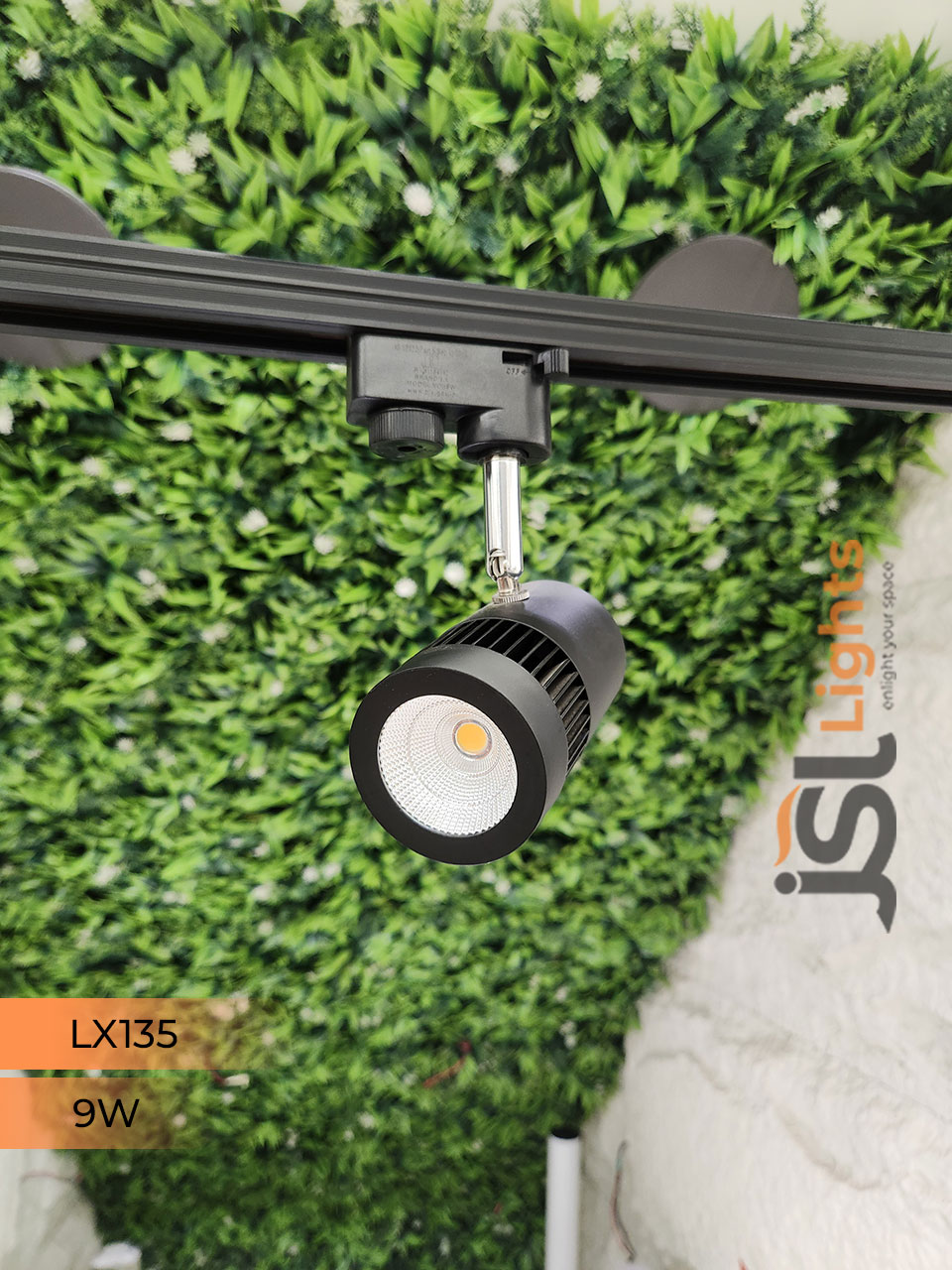 LX 135 9W LED Track Light Spotlight Black Body Track Lighting Non Magnetic