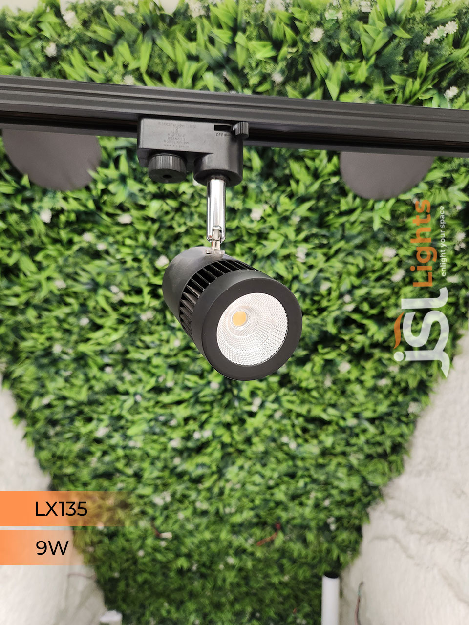 LX 135 9W LED Track Light Spotlight Black Body Track Lighting Non Magnetic