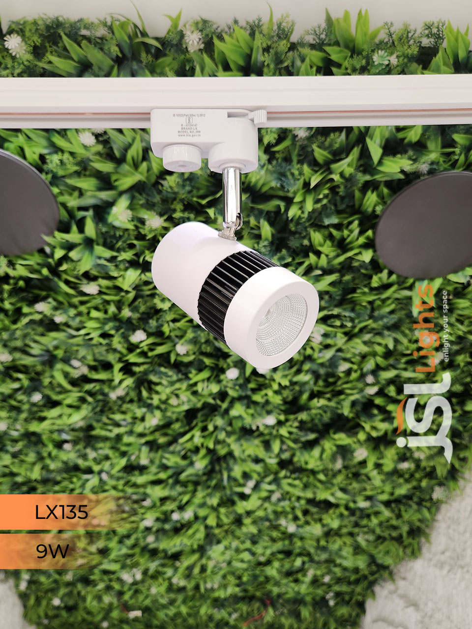 LX 135 9W LED Track Light Spotlight White Body Track Lighting Non Magnetic