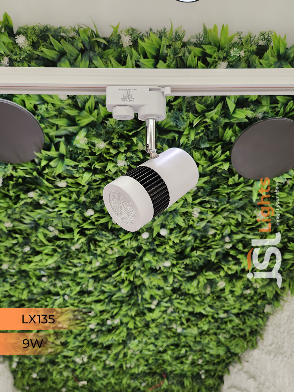 LX 135 9W LED Track Light Spotlight White Body Track Lighting Non Magnetic