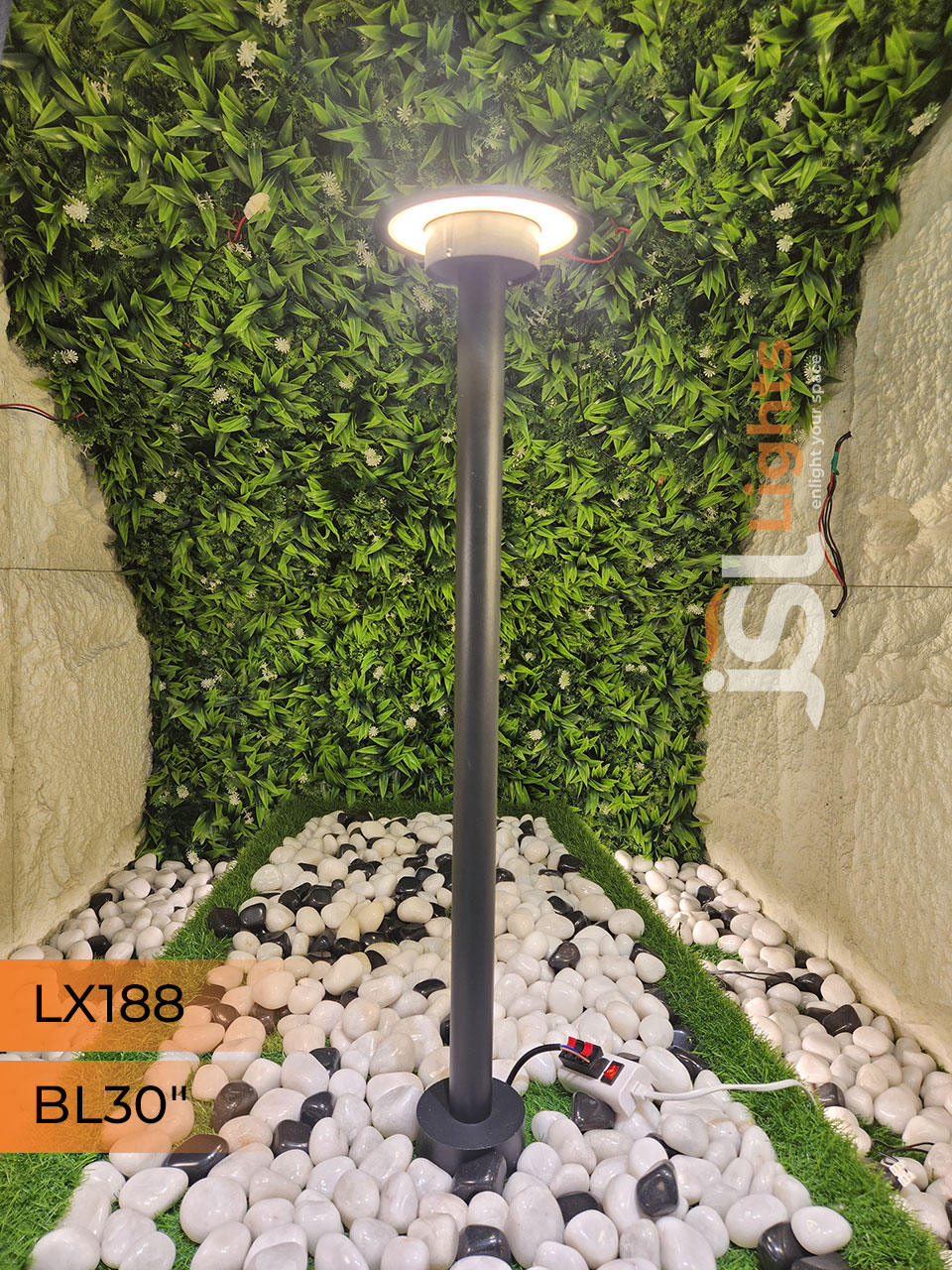 LX 188 Outdoor Garden Bollard Light 30" Waterproof Pathway Light with 12w LED