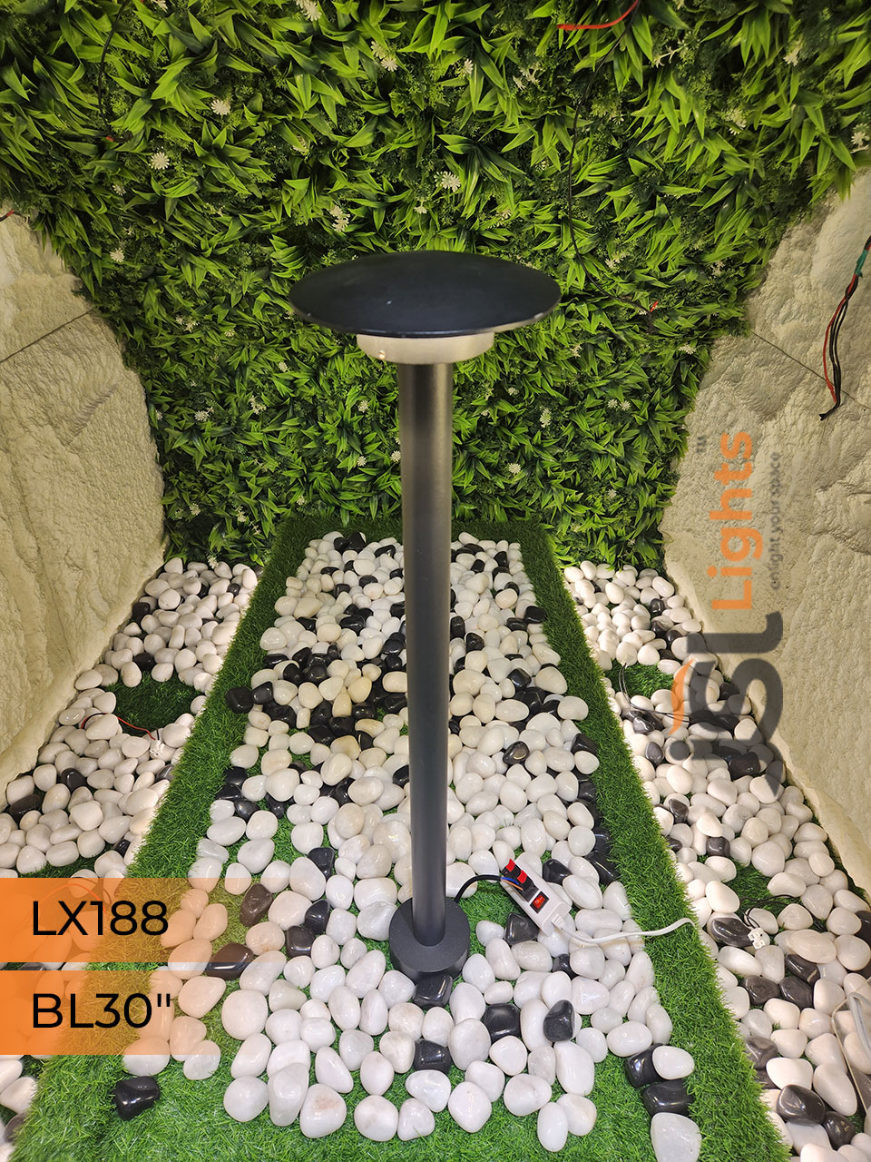 LX 188 Outdoor Garden Bollard Light 30" Waterproof Pathway Light with 12w LED