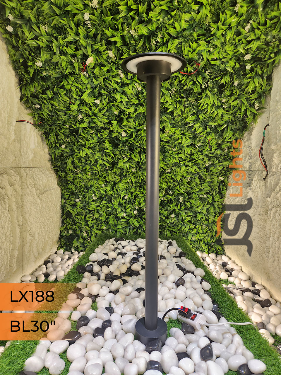 LX 188 Outdoor Garden Bollard Light 30" Waterproof Pathway Light with 12w LED