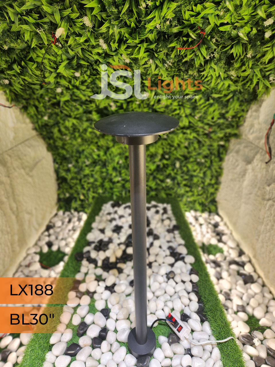 LX 188 Outdoor Garden Bollard Light 30" Waterproof Pathway Light with 12w LED