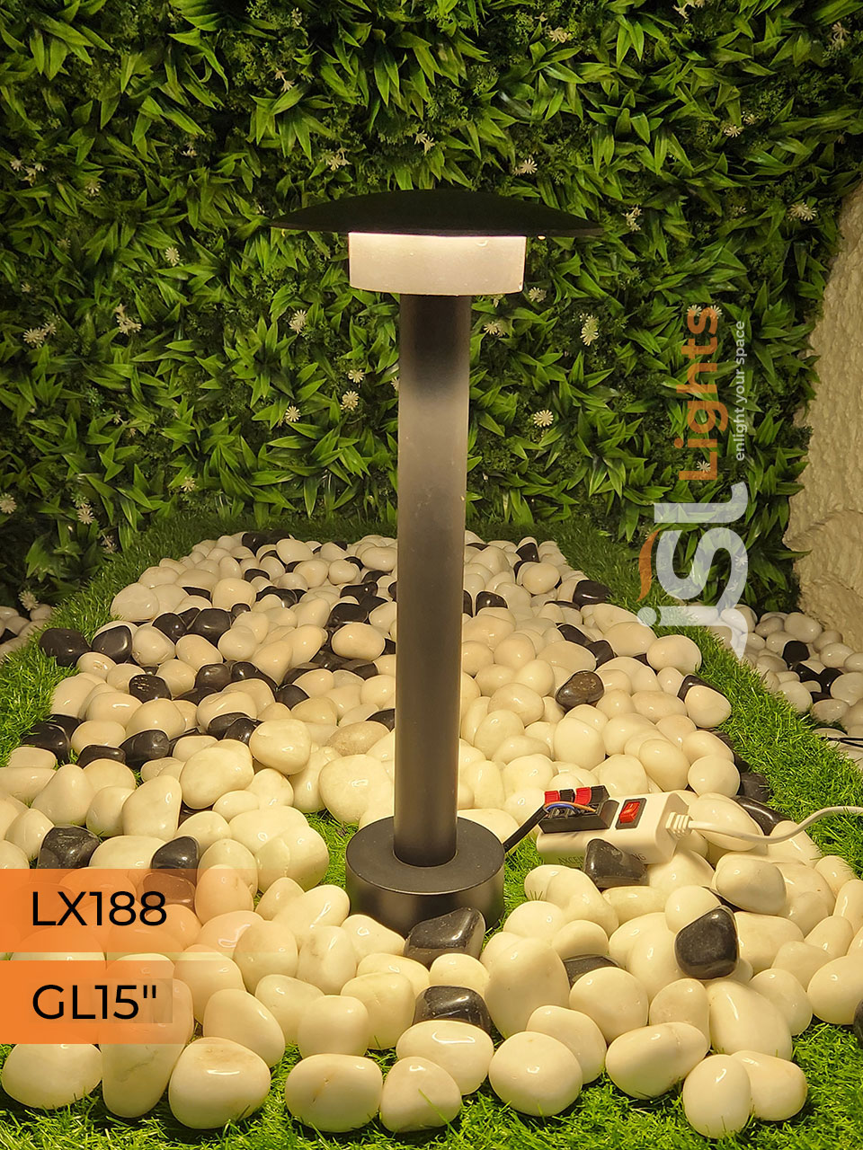 LX 188 Outdoor Garden Gate Light 15" Waterproof Pathway Light with 12w LED