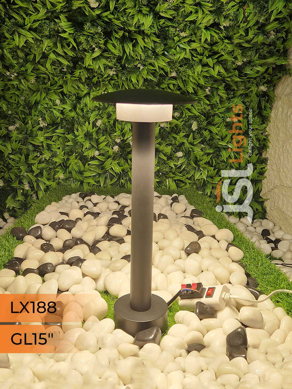 LX 188 Outdoor Garden Gate Light 15" Waterproof Pathway Light with 12w LED
