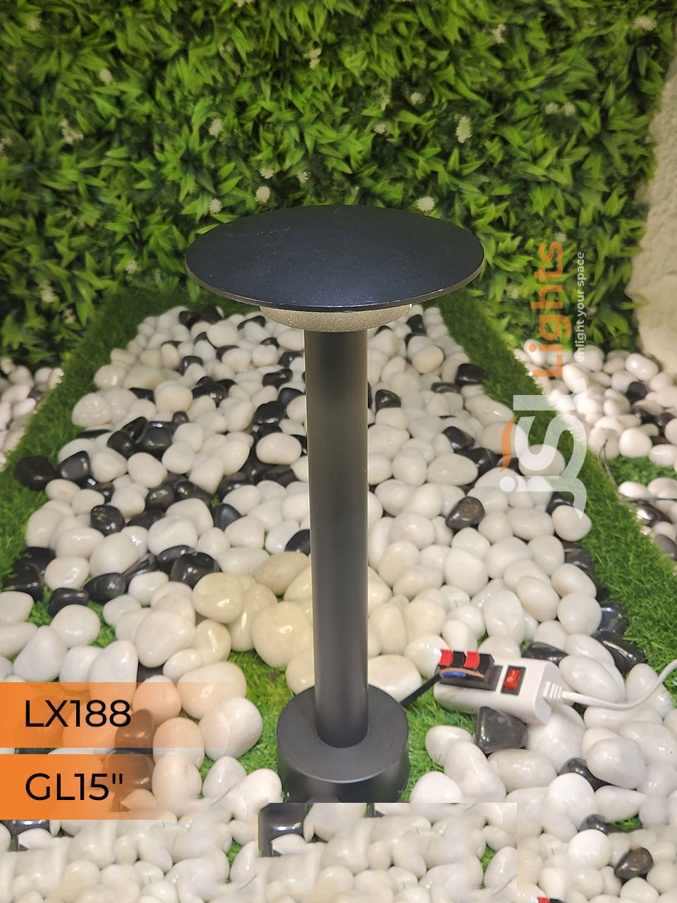 LX 188 Outdoor Garden Gate Light 15" Waterproof Pathway Light with 12w LED