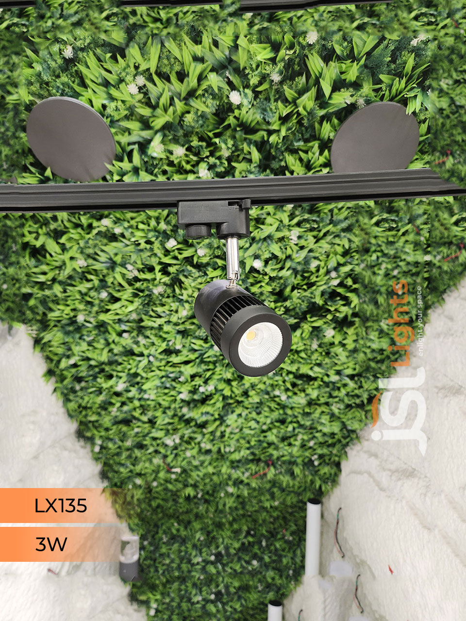 LX 135 6W LED Track Light Spotlight Black Body Track Lighting Non Magnetic