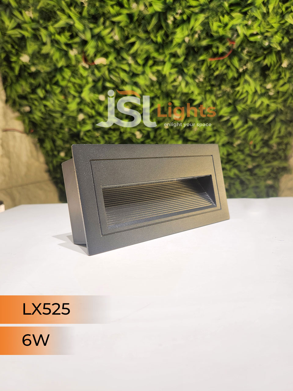 6W LX Black Aluminium Body Outdoor Rain Proof Foot Light 525 Weather Proof Stair Light IP54