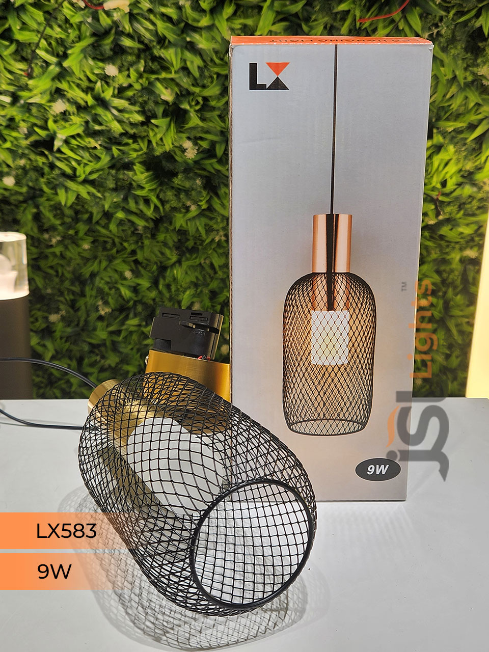 LX 583 9W Black Gold Surface Hanging Light for Home Ceiling Pendant Light Warm White with Hanging Wire