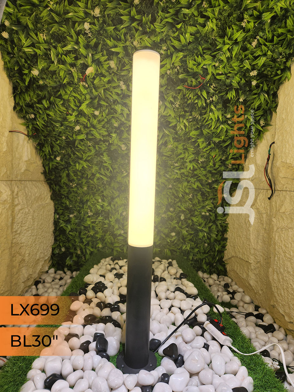 LX 699 Outdoor Garden Bollard Light 30 inches Waterproof Pathway Light with 12w LED