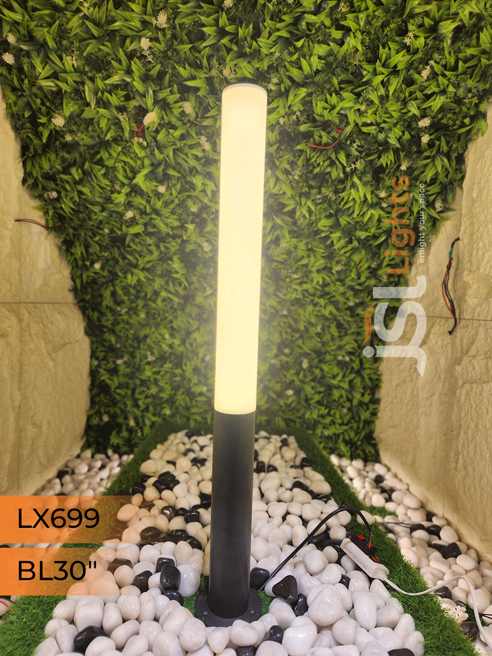 LX 699 Outdoor Garden Bollard Light 30 inches Waterproof Pathway Light with 12w LED