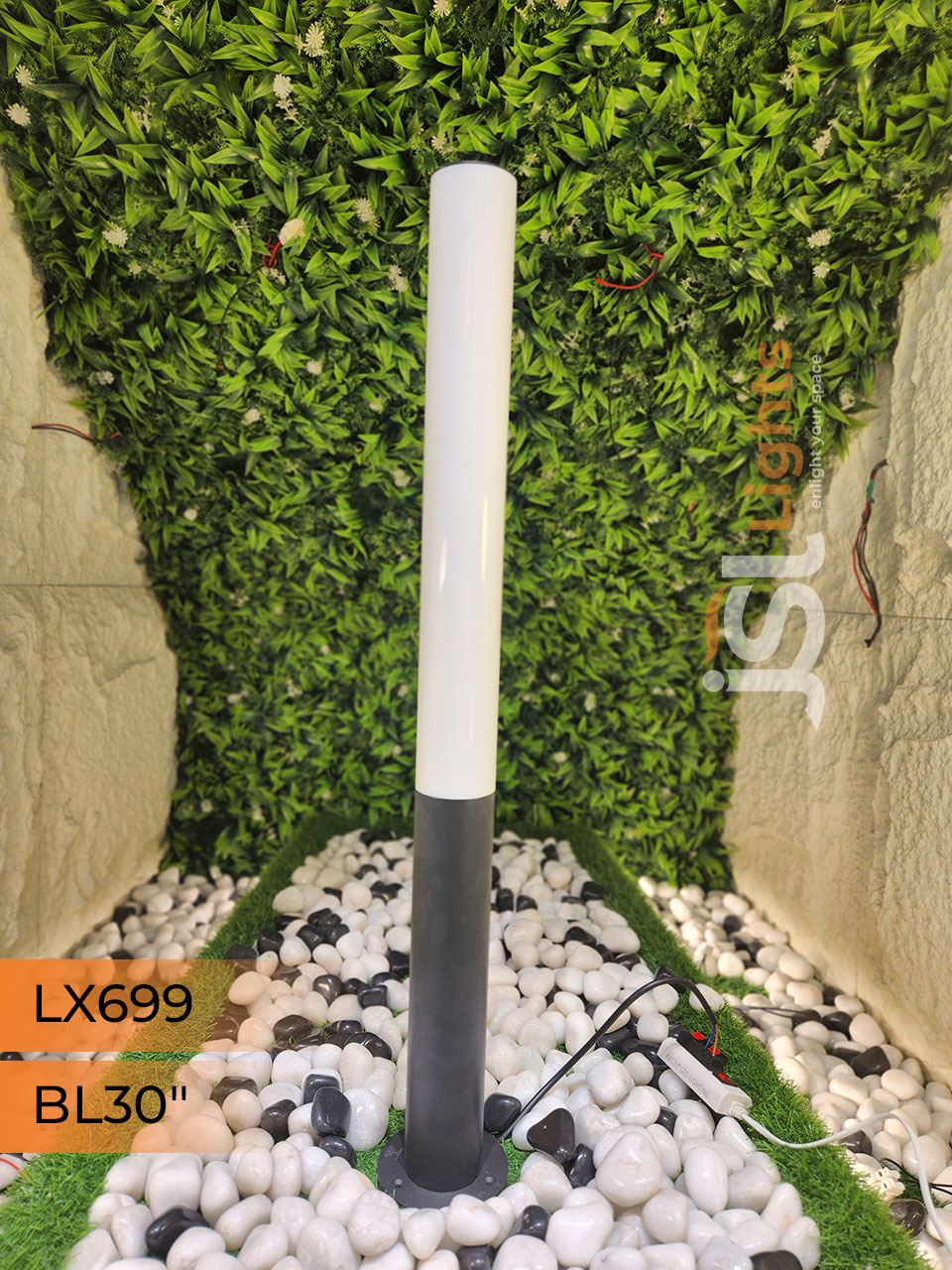 LX 699 Outdoor Garden Bollard Light 30 inches Waterproof Pathway Light with 12w LED