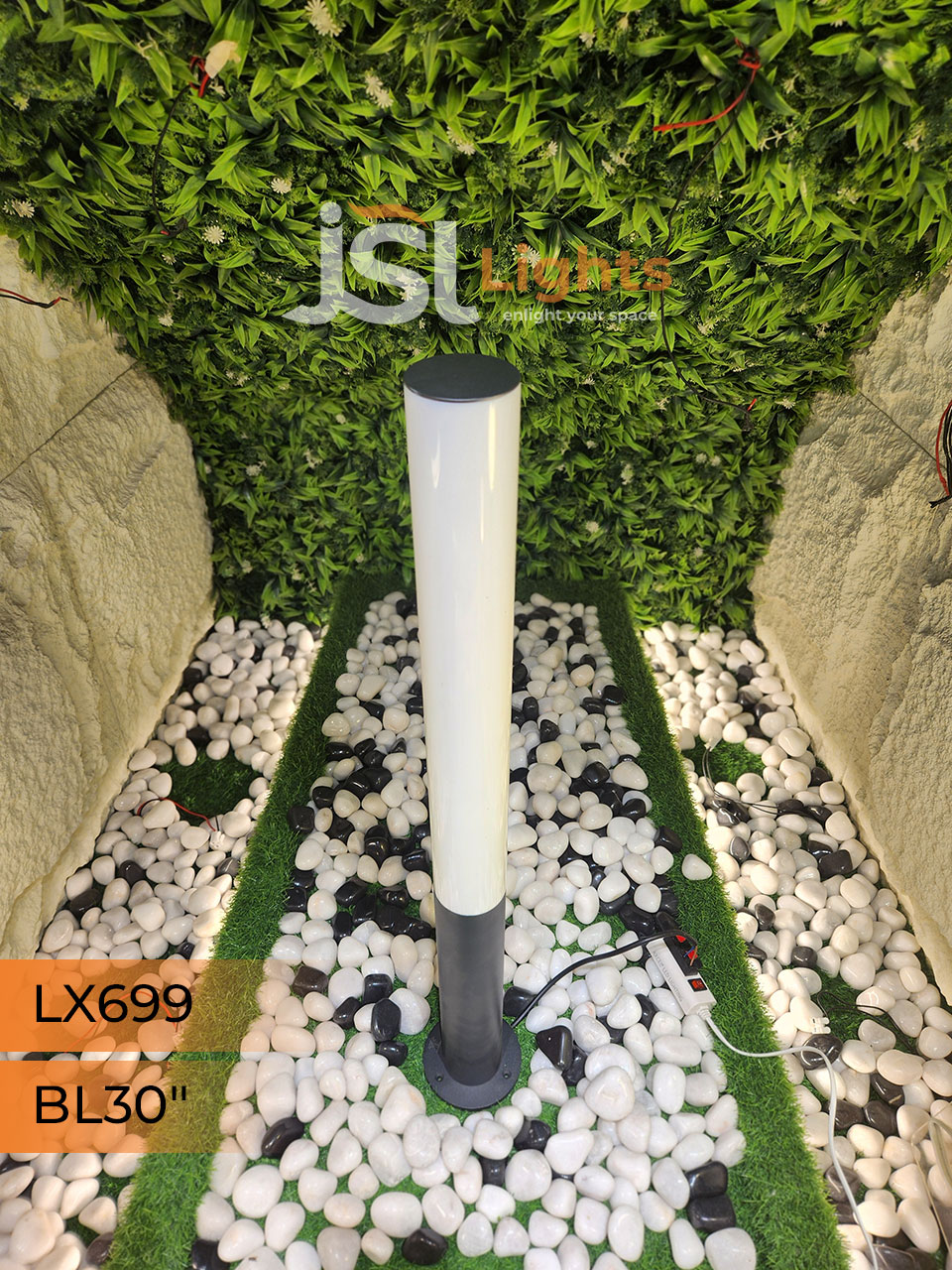 LX 699 Outdoor Garden Bollard Light 30 inches Waterproof Pathway Light with 12w LED