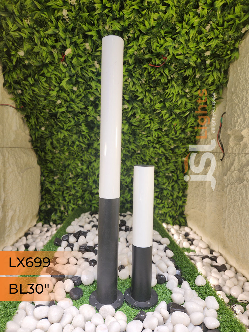 LX 699 Outdoor Garden Bollard Light 30 inches Waterproof Pathway Light with 12w LED