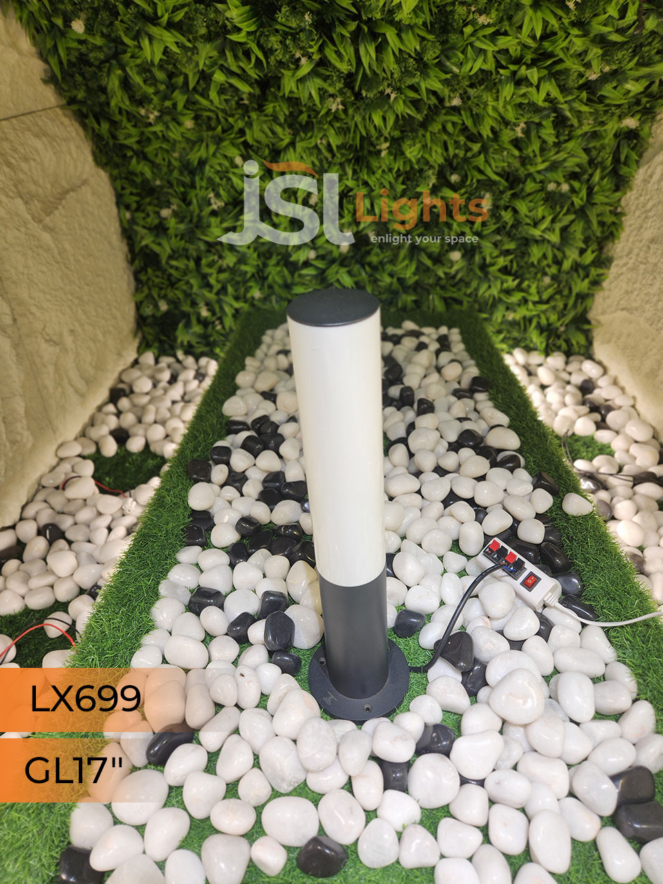 LX 699 Outdoor Garden Gate Light 17 inches Waterproof Pathway Light with 9w LED