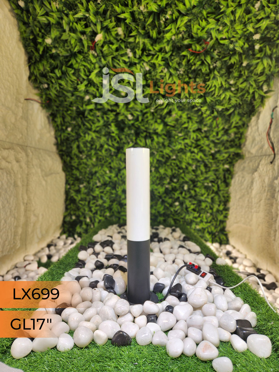 LX 699 Outdoor Garden Gate Light 17 inches Waterproof Pathway Light with 9w LED