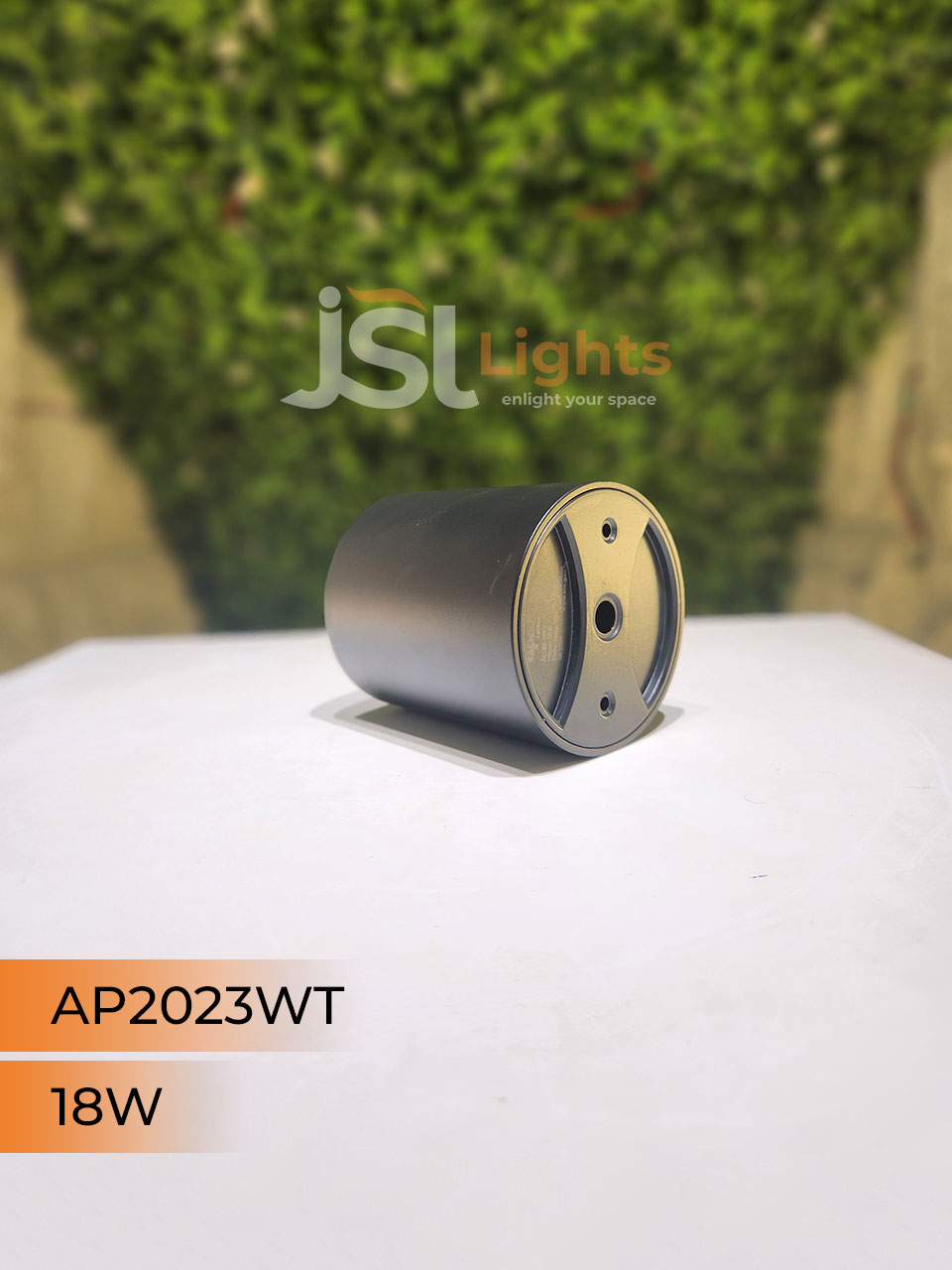 18W AP 2023WT Round Surface Cylindrical Light Black Body Pearl Black Reflector