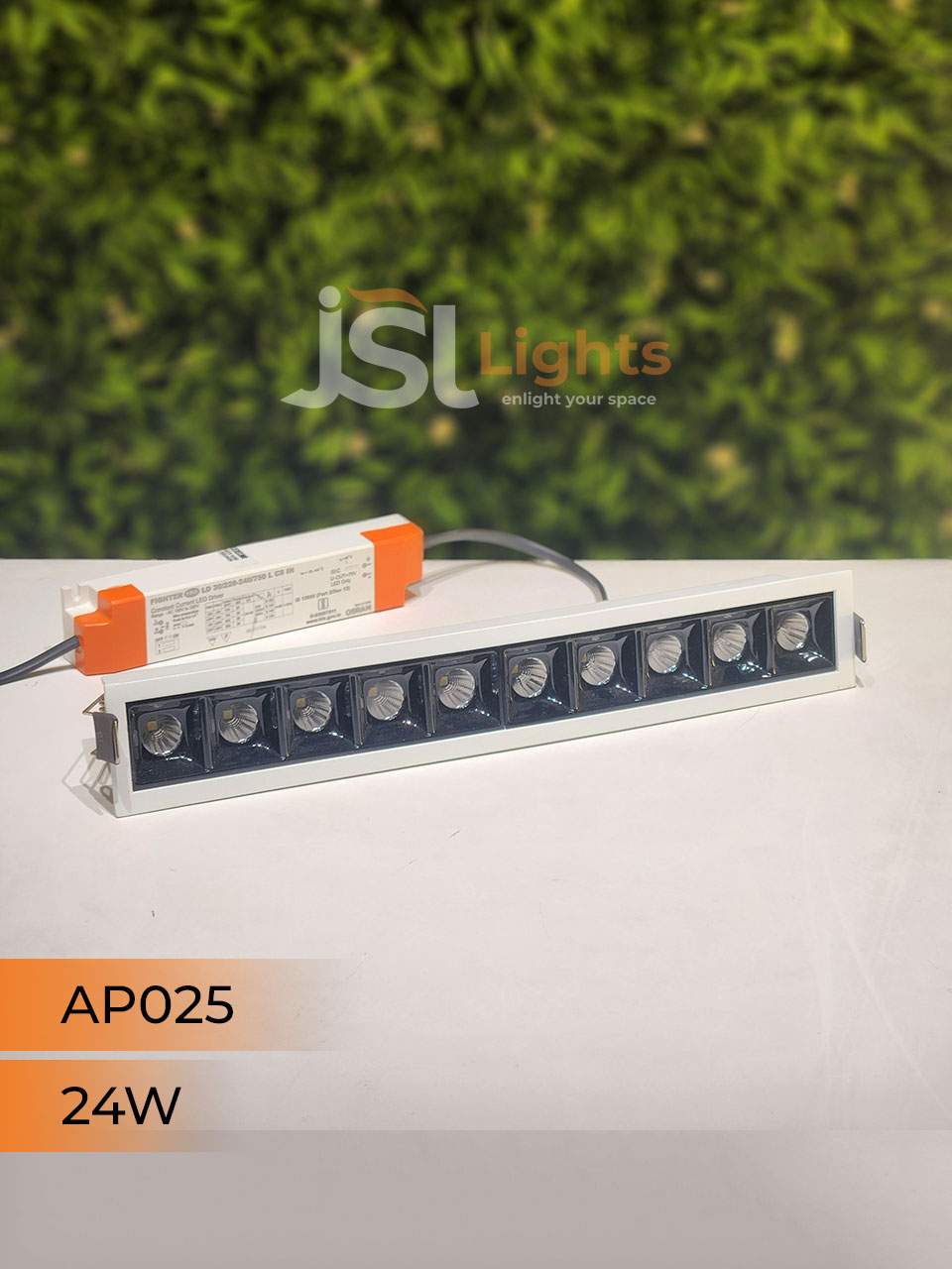 24W Black Linear Architectural Light Ceiling Spotlight with Driver (AP025)