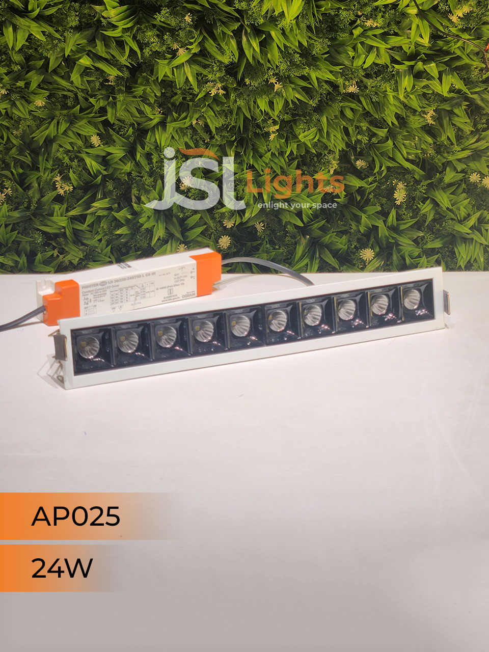 24W Black Linear Architectural Light Ceiling Spotlight with Driver (AP025)