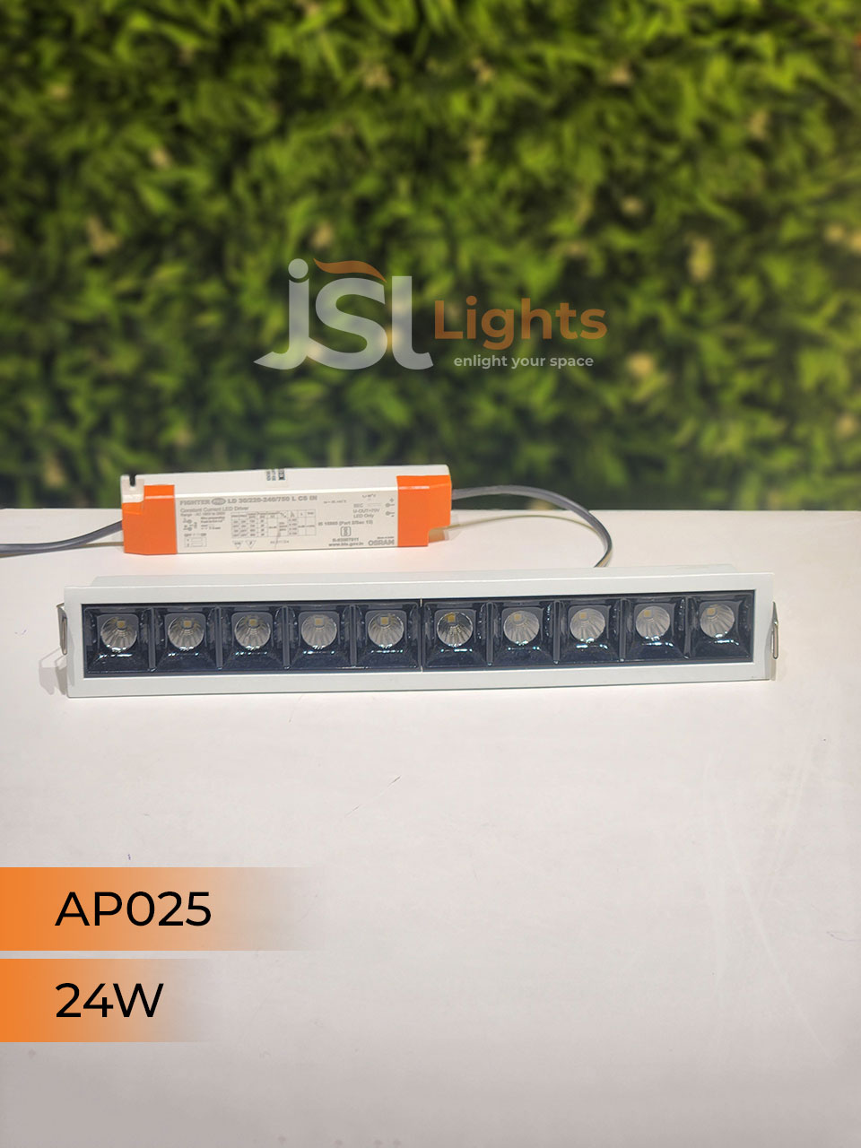 24W Black Linear Architectural Light Ceiling Spotlight with Driver (AP025)