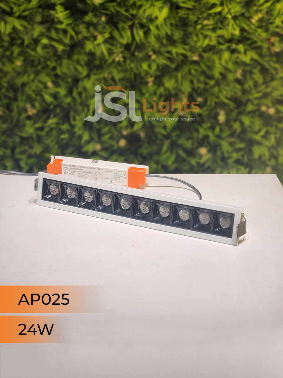24W Black Linear Architectural Light Ceiling Spotlight with Driver (AP025)
