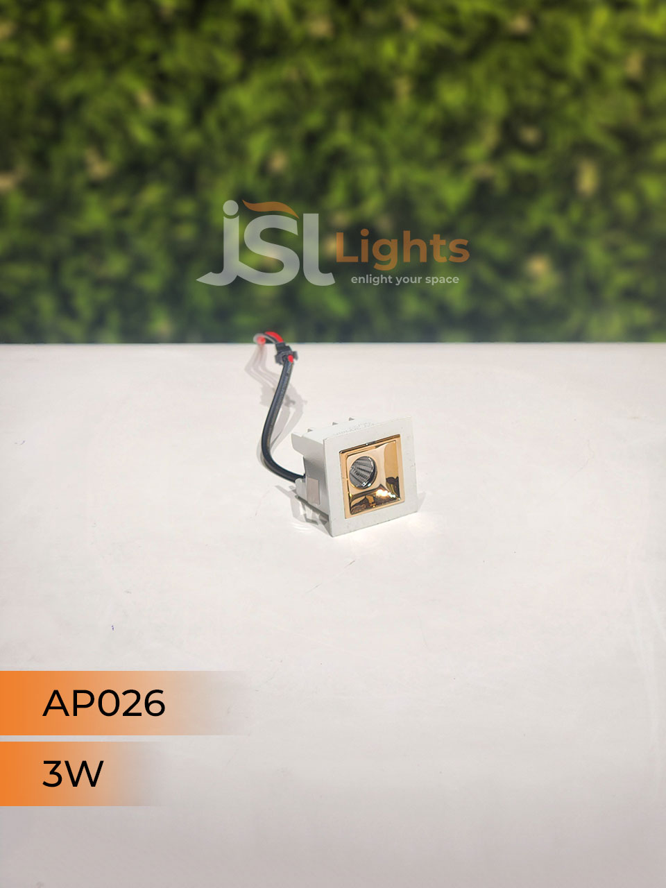 3W White Linear Architectural Light Ceiling Spotlight with Rosegold Reflector and Driver (AP026)