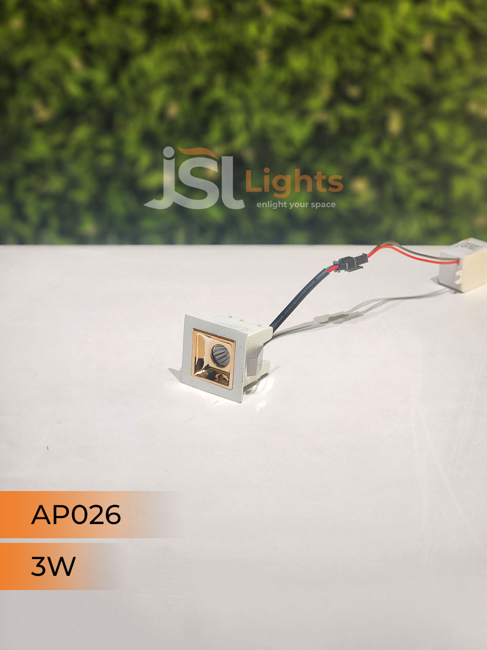 3W White Linear Architectural Light Ceiling Spotlight with Rosegold Reflector and Driver (AP026)