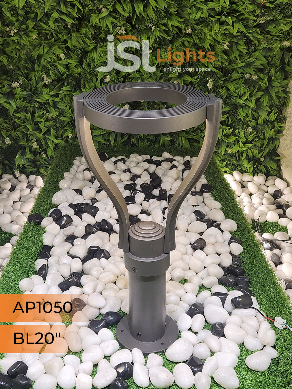 AP 1050 Outdoor Garden Bollard Light 20" Waterproof Pathway Light