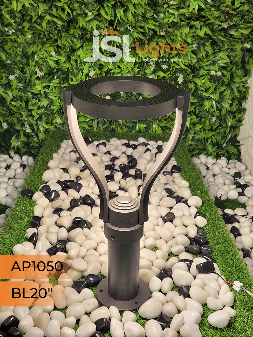 AP 1050 Outdoor Garden Bollard Light 20" Waterproof Pathway Light