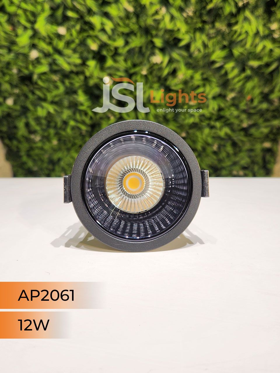 AP 2061 12W Black Deep Recessed Wall Mounted COB Ceiling Downlight PB & GD Reflector