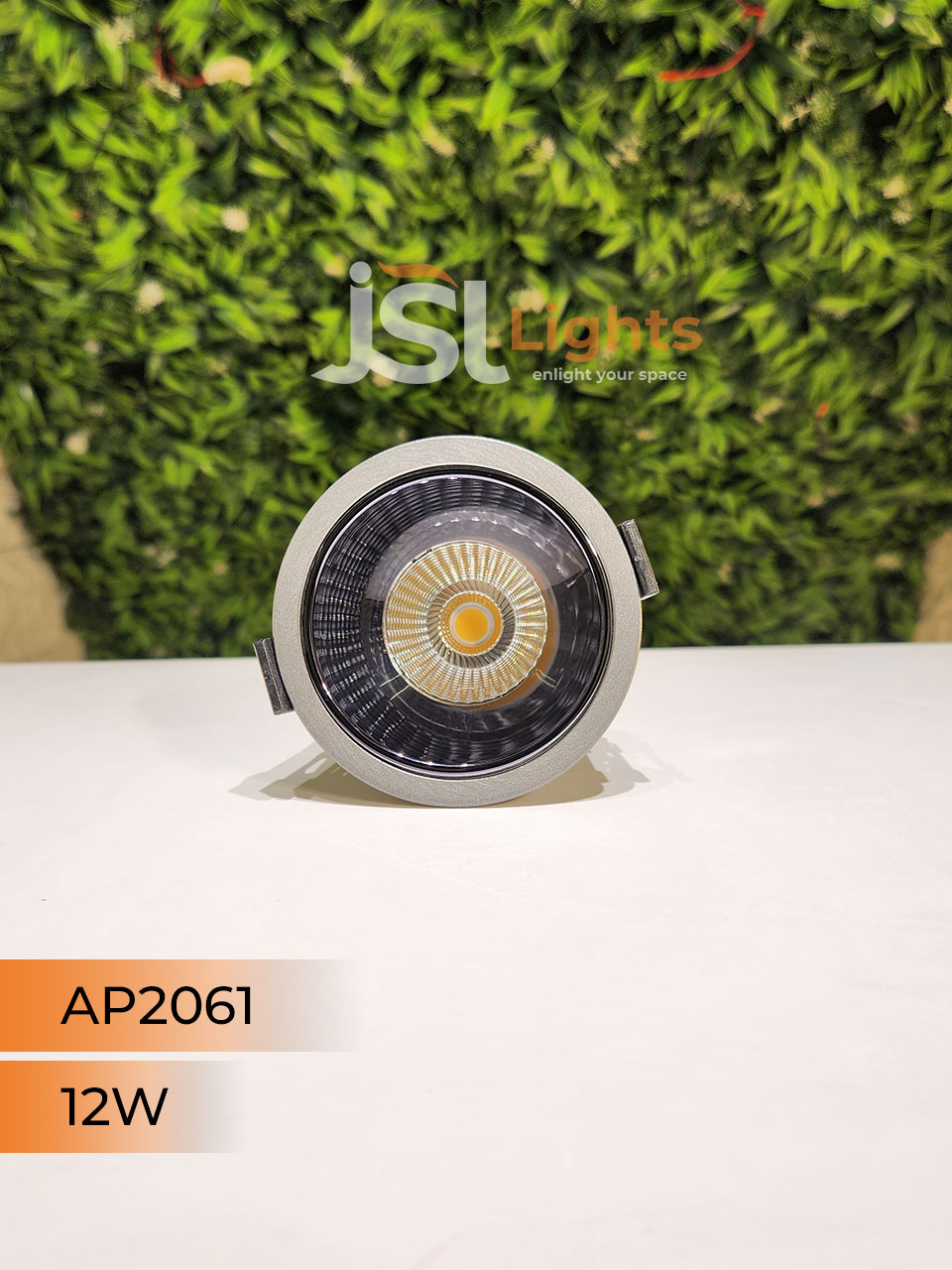 AP 2061 12W Silver Deep Recessed Wall Mounted COB Ceiling Downlight PB and GD Reflector