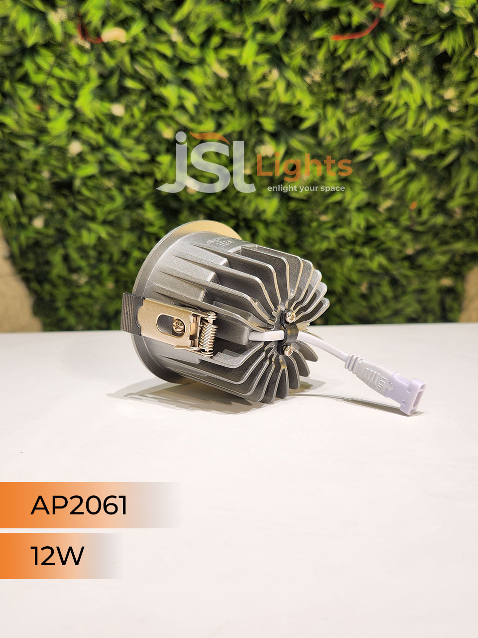 AP 2061 12W Silver Deep Recessed Wall Mounted COB Ceiling Downlight PB and GD Reflector